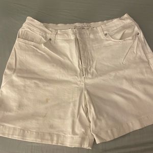 White Jean Shorts